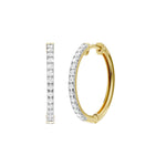 Lab-diamant creoler 0,33 ct F/VS – 9K gult gull