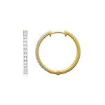 Lab-diamant creoler 0,33 ct F/VS – 9K gult gull