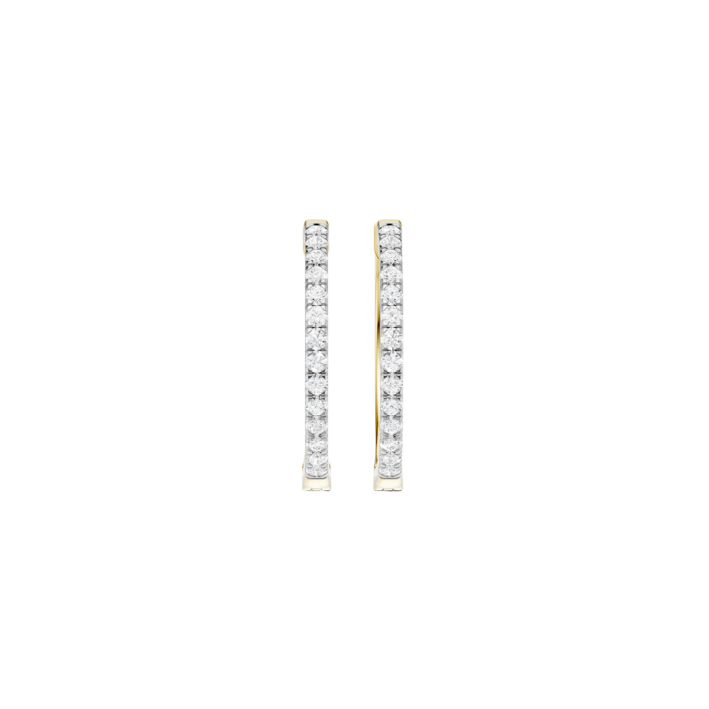 Lab-diamant creoler 0,33 ct F/VS – 9K gult gull