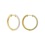 Lab-diamant creoler 0,33 ct F/VS – 9K gult gull