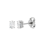Lab-diamant ørestikker oval 0,50 ct F/VS – 9K hvitt gull