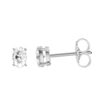 Lab-diamant ørestikker oval 0,50 ct F/VS – 9K hvitt gull