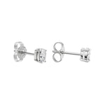 Lab-diamant ørestikker oval 0,50 ct F/VS – 9K hvitt gull