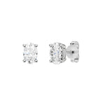 Lab-diamant ørestikker oval 1,00 ct F/VS – 9K hvitt gull