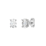 Lab-diamant ørestikker oval 1,00 ct F/VS – 9K hvitt gull