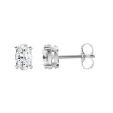 Lab-diamant ørestikker oval 1,00 ct F/VS – 9K hvitt gull