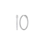 Lab-diamant creoler med pavé 1,00 ct F/VS – 9K hvitt gull