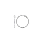 Lab-diamant creoler med pavé 1,00 ct F/VS – 9K hvitt gull