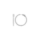 Lab-diamant creoler med pavé 1,00 ct F/VS – 9K hvitt gull