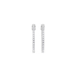 Lab-diamant creoler med pavé 1,00 ct F/VS – 9K hvitt gull