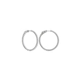 Lab-diamant creoler med pavé 1,00 ct F/VS – 9K hvitt gull