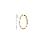 Lab-diamant creoler med pavé 1,00 ct F/VS – 9K gult gull