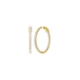 Lab-diamant creoler med pavé 1,00 ct F/VS – 9K gult gull
