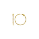 Lab-diamant creoler med pavé 1,00 ct F/VS – 9K gult gull
