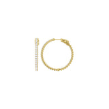 Lab-diamant creoler med pavé 1,00 ct F/VS – 9K gult gull