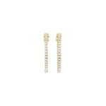 Lab-diamant creoler med pavé 1,00 ct F/VS – 9K gult gull
