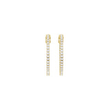 Lab-diamant creoler med pavé 1,00 ct F/VS – 9K gult gull