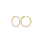 Lab-diamant creoler med pavé 1,00 ct F/VS – 9K gult gull