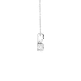 Lab-diamant anheng oval 0,25 ct F/VS – 9K hvitt gull