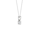 Lab-diamant anheng oval 0,25 ct F/VS – 9K hvitt gull
