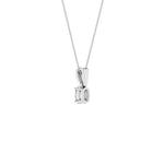 Lab-diamant anheng oval 0,25 ct F/VS – 9K hvitt gull