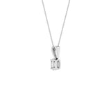 Lab-diamant anheng oval 0,25 ct F/VS – 9K hvitt gull