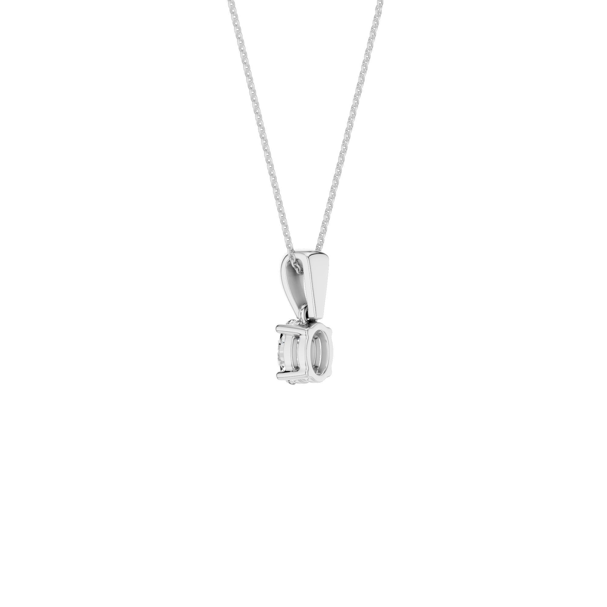Lab-diamant anheng oval 0,25 ct F/VS – 9K hvitt gull