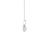 Lab-diamant anheng oval 0,50 ct F/VS – 9K hvitt gull