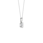 Lab-diamant anheng oval 0,50 ct F/VS – 9K hvitt gull