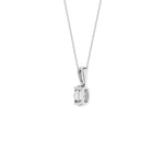 Lab-diamant anheng oval 0,50 ct F/VS – 9K hvitt gull