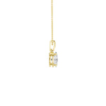 Lab-diamant anheng oval 0,75 ct F/VS – 9K gult gull