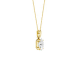 Lab-diamant anheng oval 0,75 ct F/VS – 9K gult gull