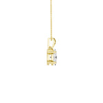 Lab-diamant anheng oval 1,00 ct F/VS – 9K gult gull