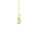 Lab-diamant anheng oval 1,00 ct F/VS – 9K gult gull