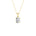 Lab-diamant anheng oval 1,00 ct F/VS – 9K gult gull