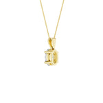 Lab-diamant anheng oval 1,00 ct F/VS – 9K gult gull