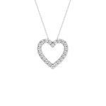 Lab-diamant hjerteanheng 0,50 ct F/VS – 9K hvitt gull