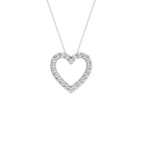 Lab-diamant hjerteanheng 0,50 ct F/VS – 9K hvitt gull