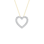 Lab-diamant hjerteanheng 0,50 ct F/VS – 9K gult gull