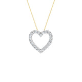 Lab-diamant hjerteanheng 0,50 ct F/VS – 9K gult gull
