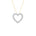 Lab-diamant hjerteanheng 0,50 ct F/VS – 9K gult gull