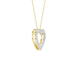 Lab-diamant hjerteanheng 0,50 ct F/VS – 9K gult gull