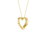 Lab-diamant hjerteanheng 0,50 ct F/VS – 9K gult gull