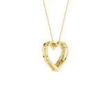 Lab-diamant hjerteanheng 0,50 ct F/VS – 9K gult gull