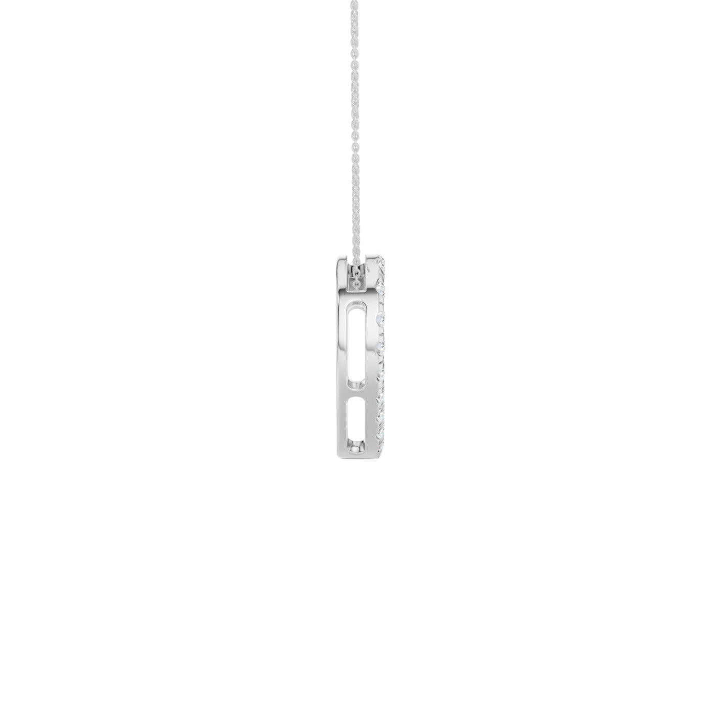 Lab-diamant hjerteanheng 0,75 ct F/VS – 9K hvitt gull
