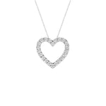 Lab-diamant hjerteanheng 0,75 ct F/VS – 9K hvitt gull