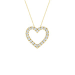 Lab-diamant hjerteanheng 0,75 ct F/VS – 9K gult gull