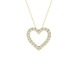 Lab-diamant hjerteanheng 0,75 ct F/VS – 9K gult gull