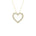 Lab-diamant hjerteanheng 0,75 ct F/VS – 9K gult gull