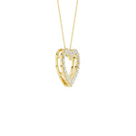Lab-diamant hjerteanheng 0,75 ct F/VS – 9K gult gull
